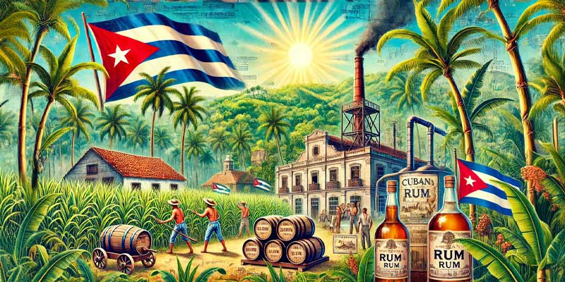 Illustration pour la partie histoire du rhum cubain